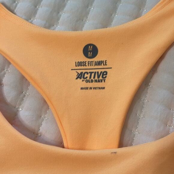 Old Navy Active Orange Racerback Drawstring  Bottom Tank Size M - Picture 3 of 4